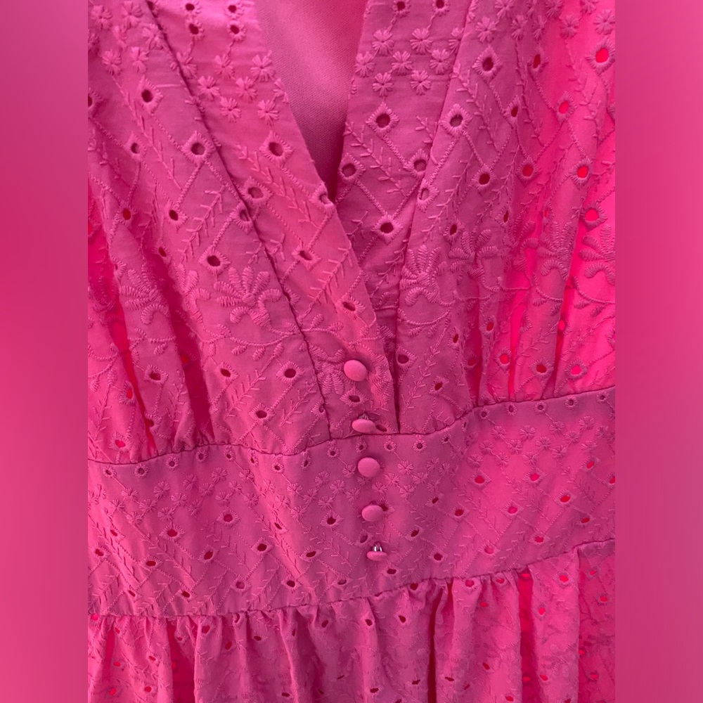 NWT City Studio Junior’s Cotton Embroidered Eyelet Midi Dress - Picture 5 of 12